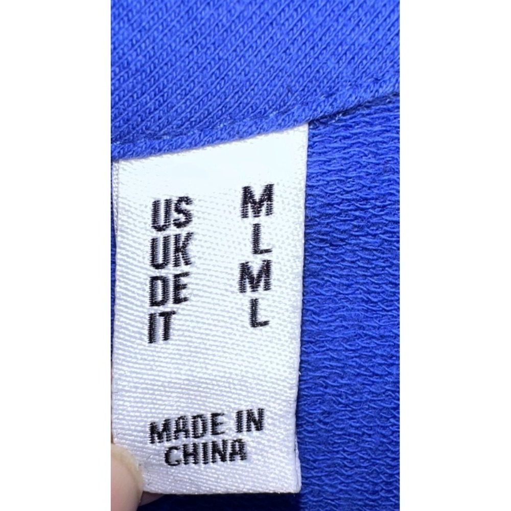 Isaac Mizrahi Live Blue French Terry Long Sleeve V-Neck Tunic Front Pockets M - Picture 4 of 5